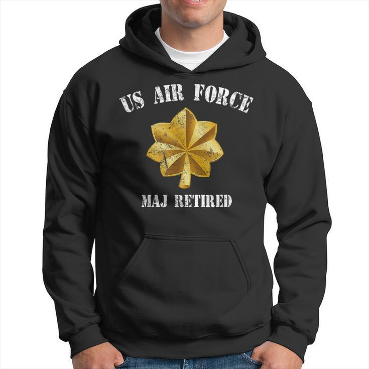 Retired Air Force Major Military Veteran Retiree  Men Hoodie Graphic Print Hooded Sweatshirt
