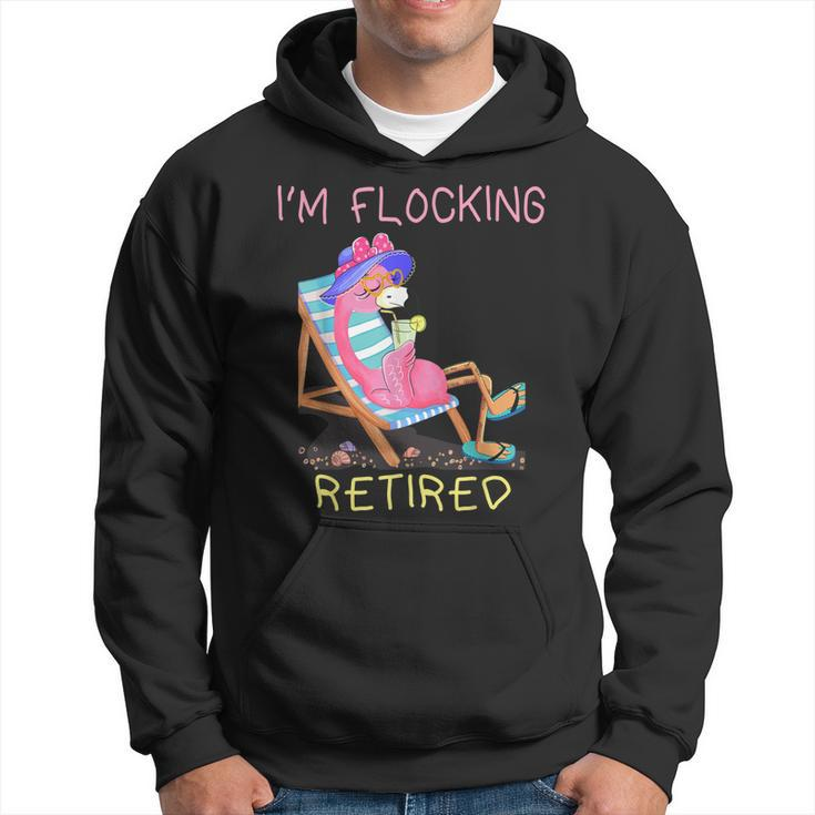 Retired Flamingo Lover Retirement Party Coworker 2021 Men Hoodie