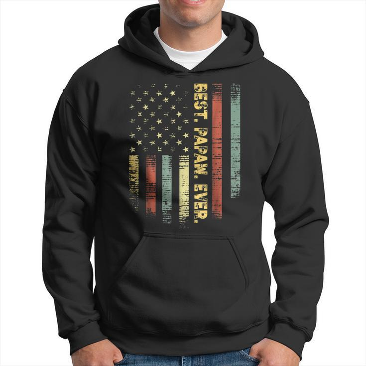 Retro Best Papaw Ever Vintage American Flag T  For Dad Gift For Mens Hoodie