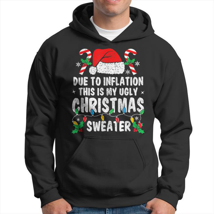 Retro Christmas Due To Inflation Ugly Christmas Sweaters  Men Hoodie Graphic Print Hooded Sweatshirt