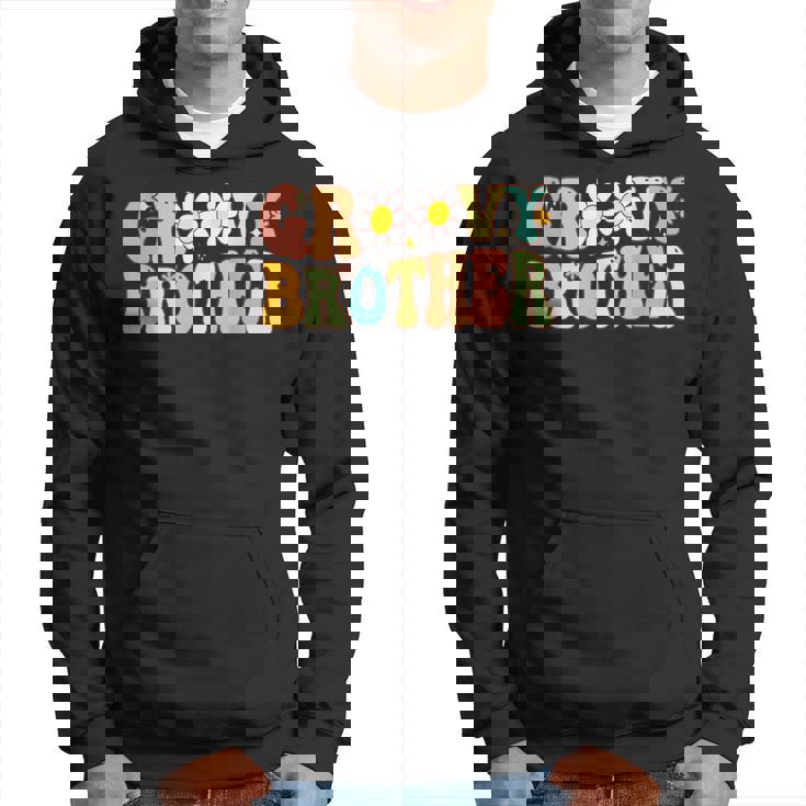 Retro Groovy Brother Matching Family Birthday Groovy Brother  Hoodie