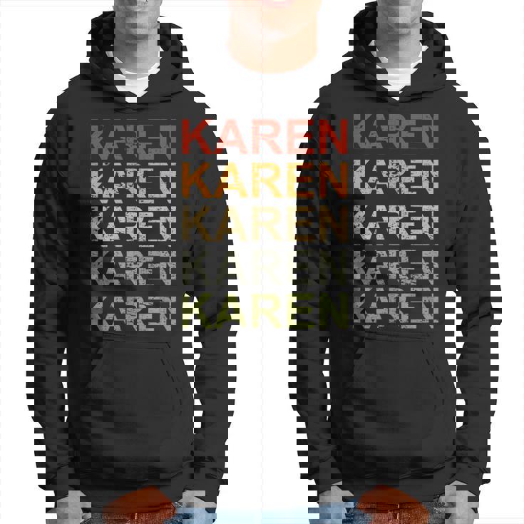 Retro Karen Personalized Karen Name Girl Woman Karen Hoodie