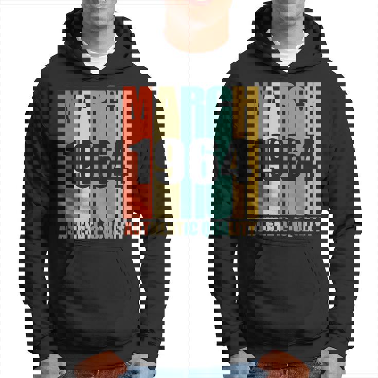 Retro March 1964  Vintage 55Th Birthday Gift  Hoodie