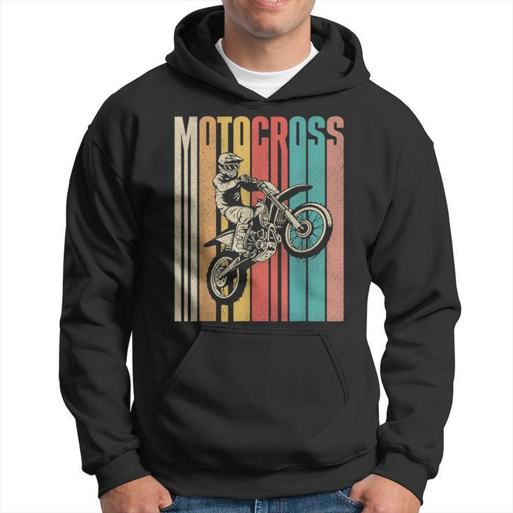 Retro Vintage Dirt Bike Mx Bike Rider Motocross  Hoodie