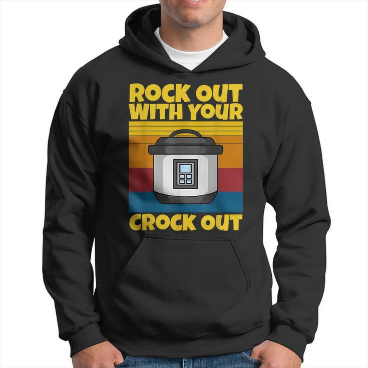 Rock Out With Your Crock Out Vintage Chef Food Hoodie