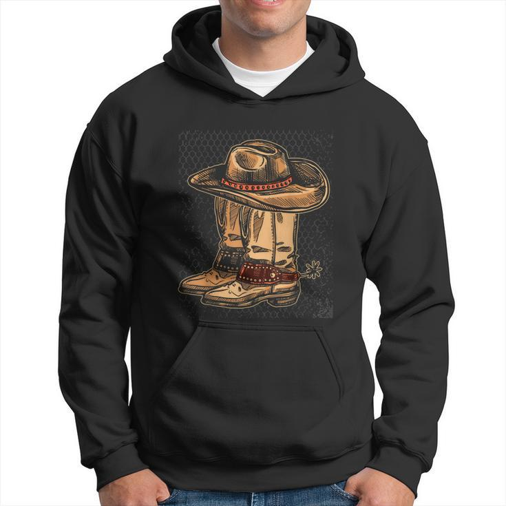 Rodeo Bull Riding Hat Line Dance Boots Cowboy Hoodie
