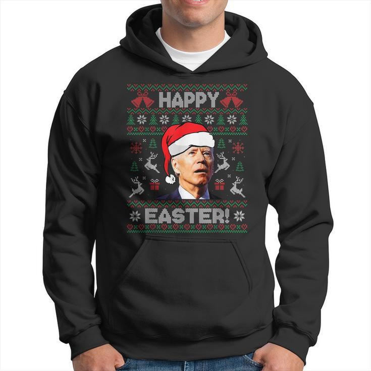 Santa Joe Biden Happy Easter Ugly Christmas V11 Men Hoodie Graphic Print Hooded Sweatshirt
