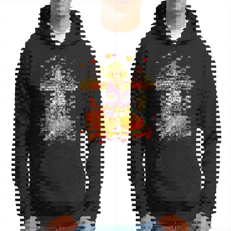 Scarecrow Autumn Hello Fall Pumpkin Thanksgiving Halloween V2 Men Hoodie