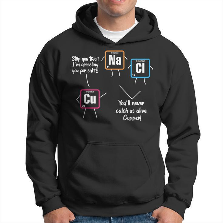 Science Chemistry Teacher Funny Cu Na Cl Chemical Elements  Men Hoodie Graphic Print Hooded Sweatshirt