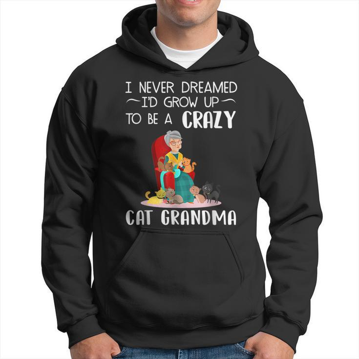 Sewer I Never Dreamed Id Grow Up To Be A Crazy Cat Grandma  Hoodie