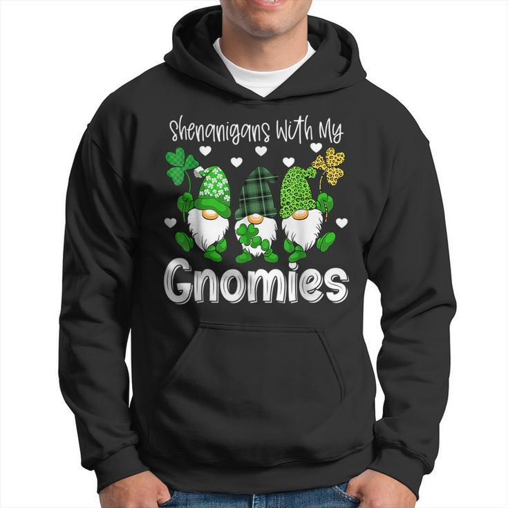 Shenanigans With My Gnomies St Patricks Day Gnome Shamrock  Hoodie