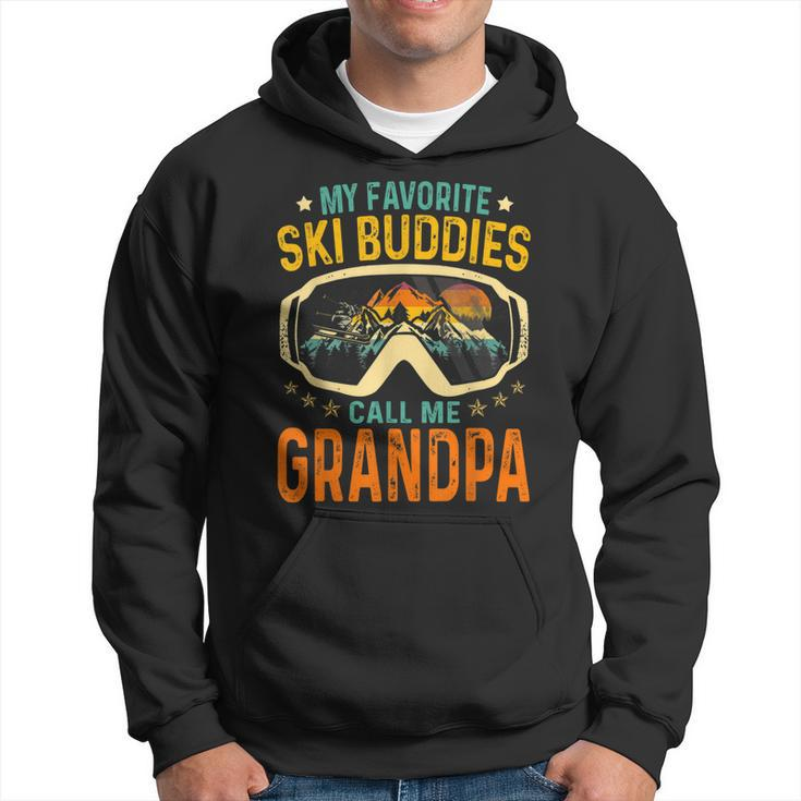 Skiing My Favorite Ski Buddies Call Me Grandpa Gift For Mens Hoodie