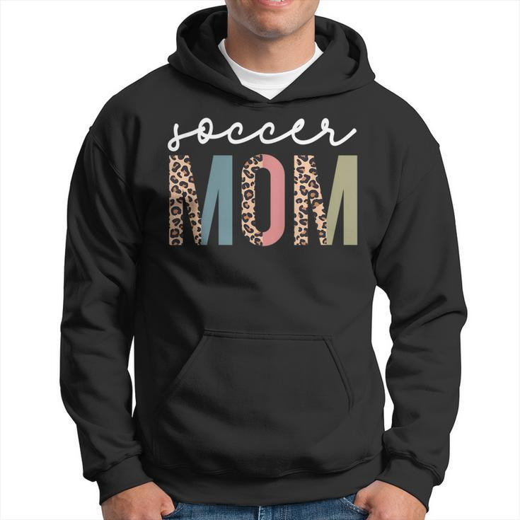 Soccer Mom Cute Mom Life Soccer Game Day Cheer Mom Leopard  Hoodie