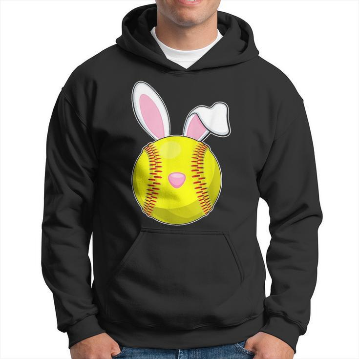 Softball Easter Bunny Rabbit Ears Sports Hoodie