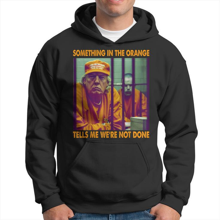 Something In The Orange Tells Me Were Not Done Donald Trump  Hoodie