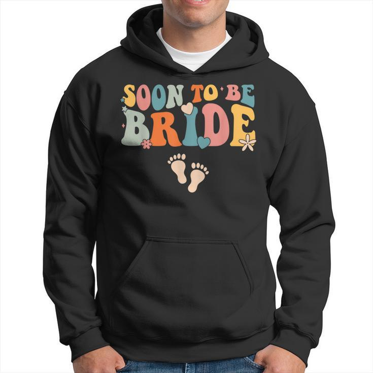 Soon To Be Bride Pregnancy Announcement Retro Groovy Funny  Hoodie