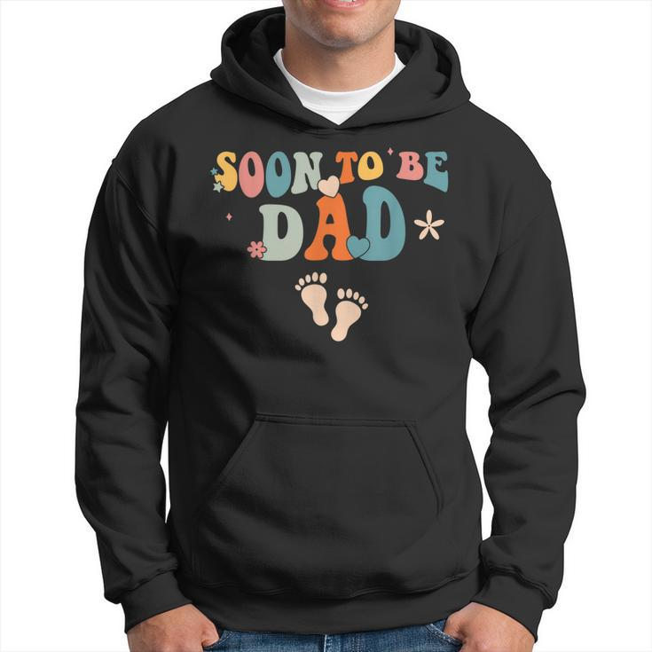 Soon To Be Dad Pregnancy Announcement Retro Groovy Funny  Hoodie