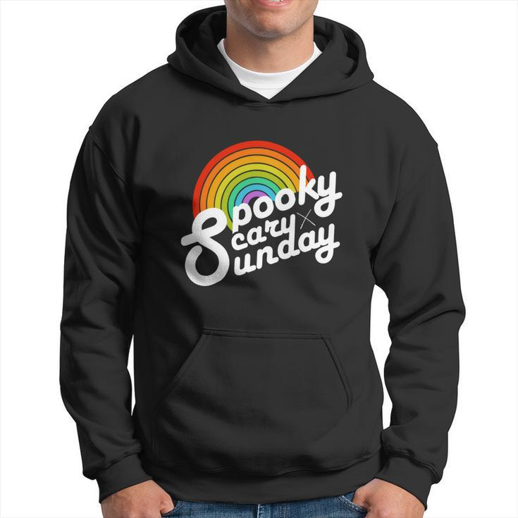 Spooky Scary Sunday Rainbow Funny Spooky Scary Sunday Trendy Hoodie