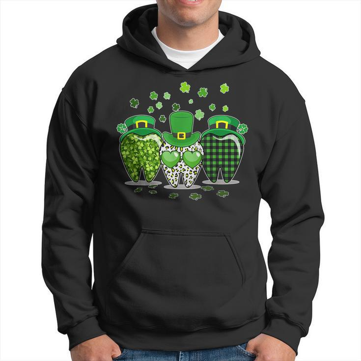 St Patricks Day 2021 Cute Plaid Tooth Dental Assistant Gift  Hoodie