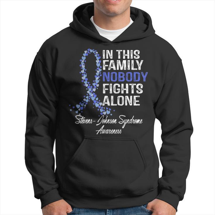Stevens Johnson Syndrome Awareness Gift Nobody Fights Alone Hoodie