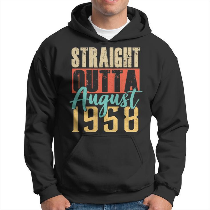 Straight Outta August 1958 62Nd Awesome Birthday Gifts Hoodie
