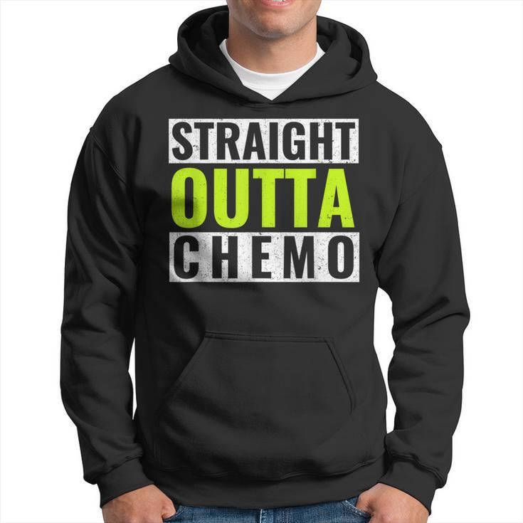 Straight Outta Chemo  Lime Green Lymphoma Cancer Men Hoodie Graphic Print Hooded Sweatshirt