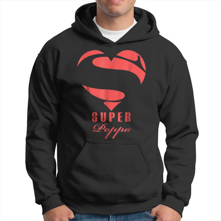 Super Poppa Superhero T  Gift Mother Father Day Hoodie