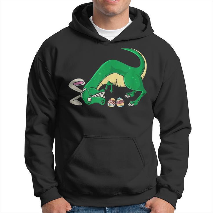 T Rex Hates Egg Hunts I Funny Bunny Trex Easter Dinosaur Hoodie