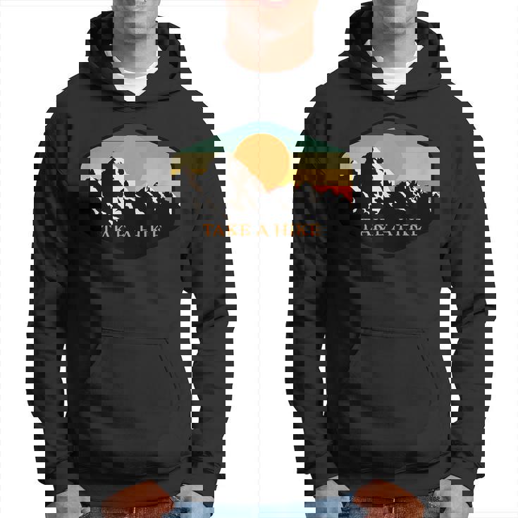 Take A Hike Retro Vintage Outdoor Hiking  Hoodie