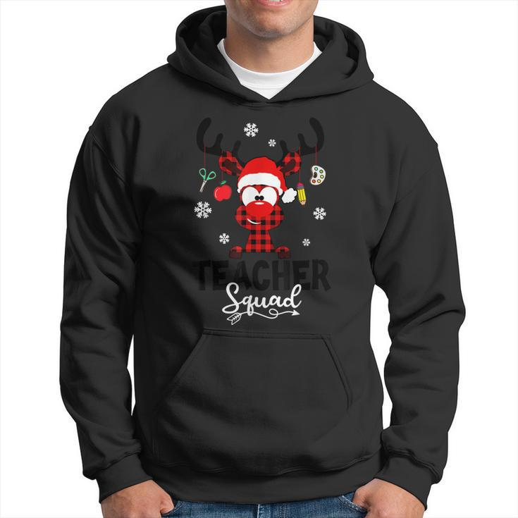 Teacher Squad Reindeer Funny Teacher Christmas Xmas V25 Men Hoodie Graphic Print Hooded Sweatshirt