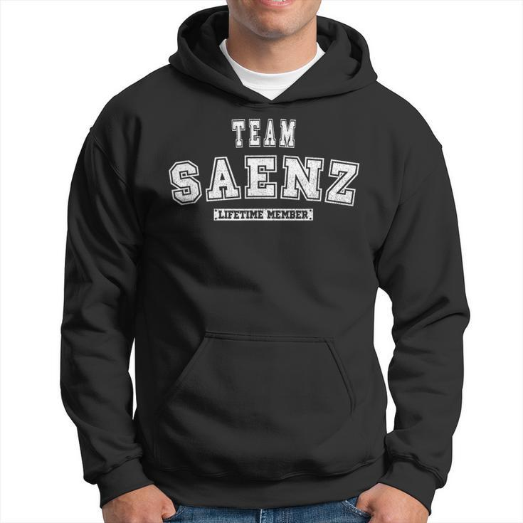 Team Saenz Lifetime Member Family Last Name  Men Hoodie Graphic Print Hooded Sweatshirt