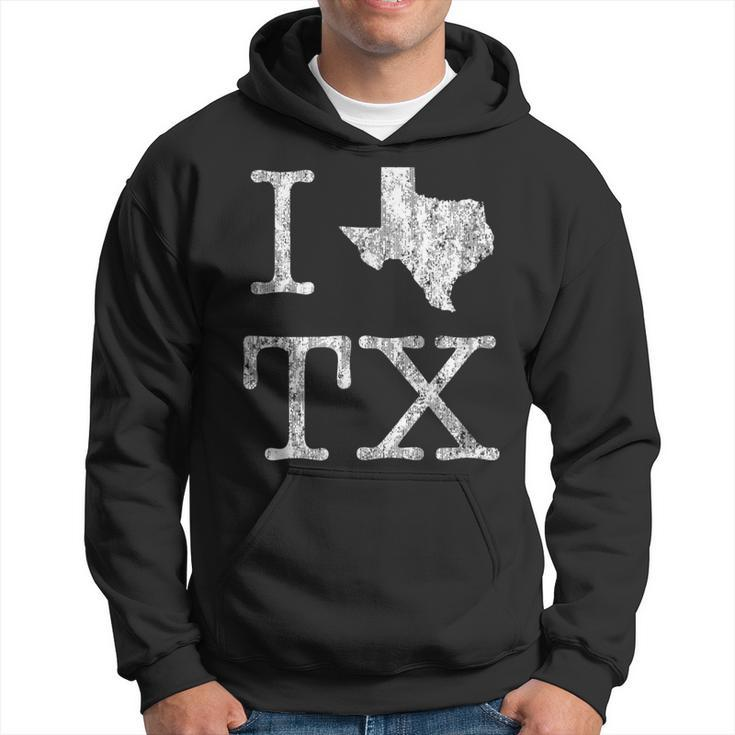 Texas  Vintage I Love Heart Tx Texas  Hoodie