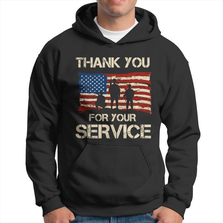 Thank You For Your Service Veterans Day Vintage Usa Hoodie