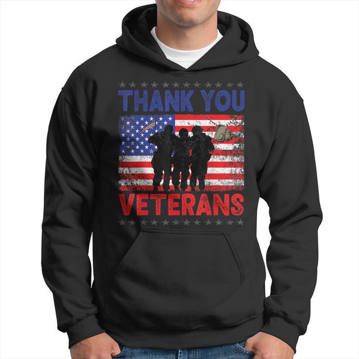Thank You Veterans Service Patriot Veteran Day American Flag  V3 Hoodie