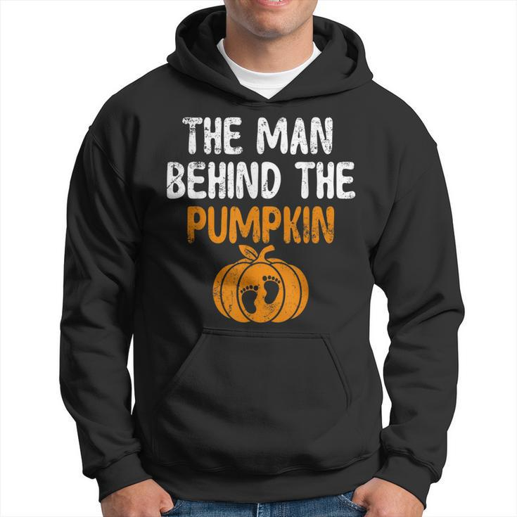 The Man Behind The Pumpkin Pregnancy Halloween New Dad Hoodie