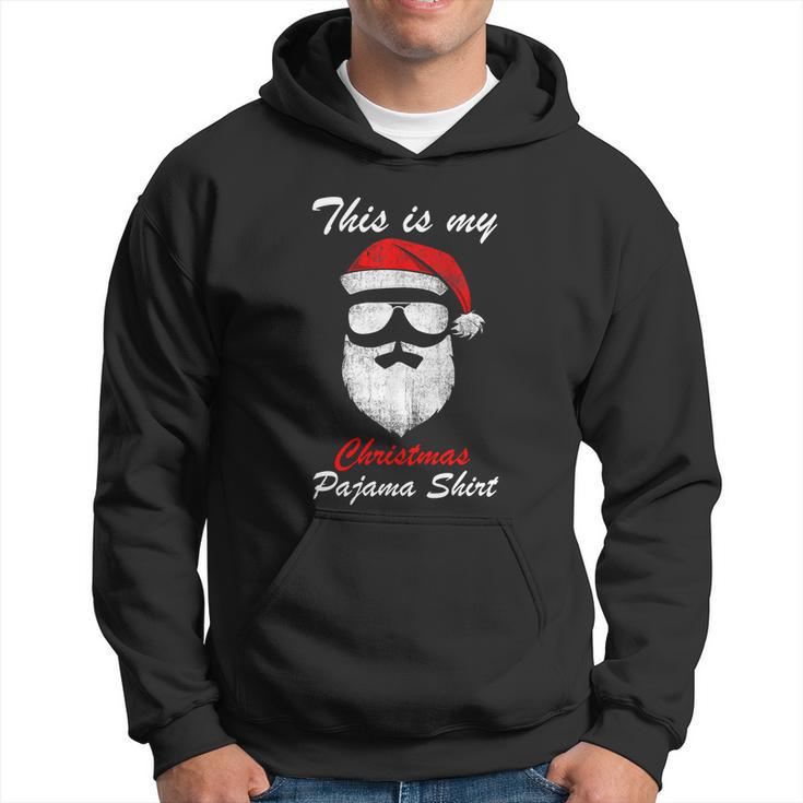 This Is My Christmas Pajama Shirt Funny Santa Claus Face Sunglasses With Hat Bea Hoodie