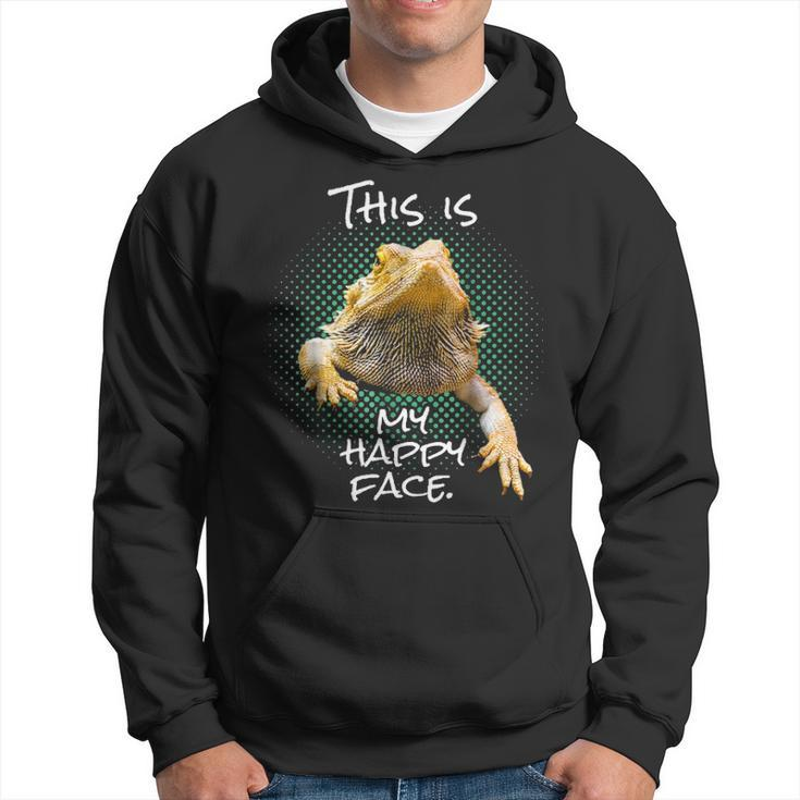 This Is My Happy Face Bearded Dragon Funny Reptile Hoodie