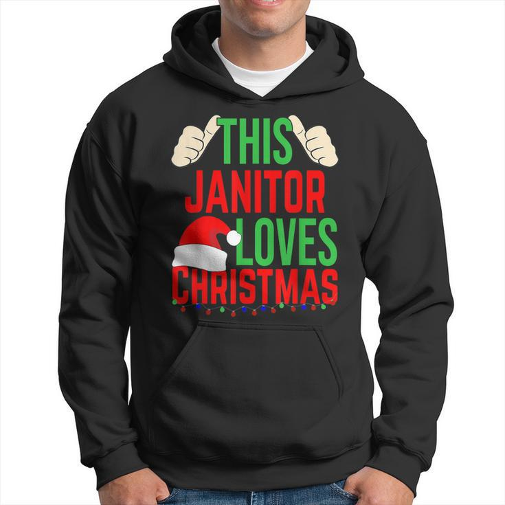 This Janitor Loves Christmas Merry Xmas Holiday  Men Hoodie Graphic Print Hooded Sweatshirt