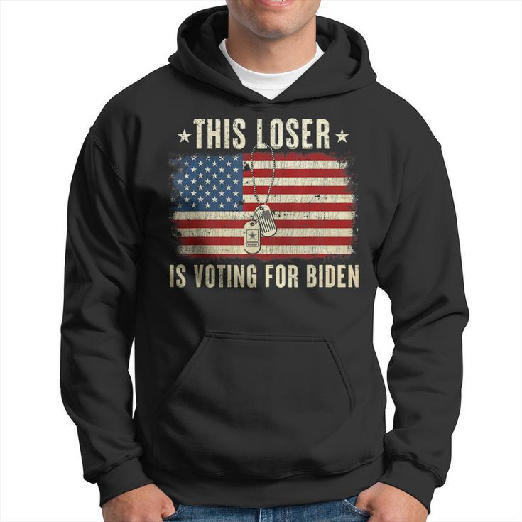 This Loser Is Voting For Biden Anti Trump Military Hoodie