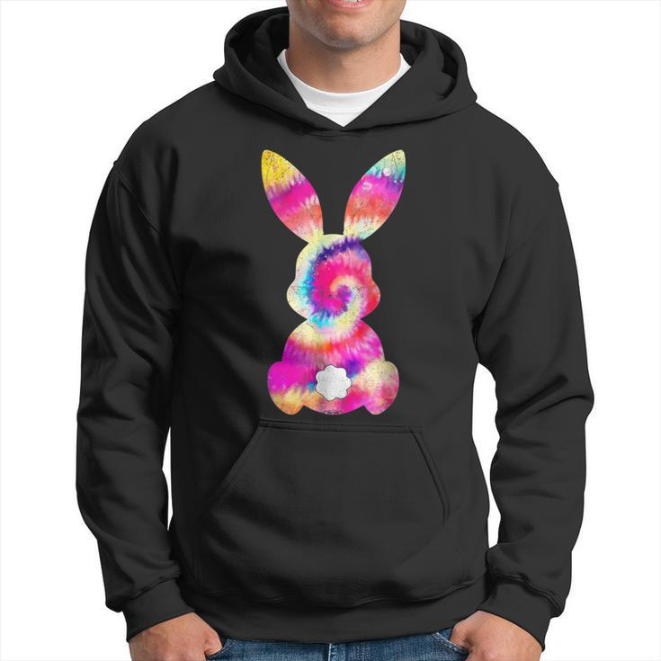 Tie Dye Bunny Rabbit Happy Easter Day Eggs Hunting Outfit  Hoodie