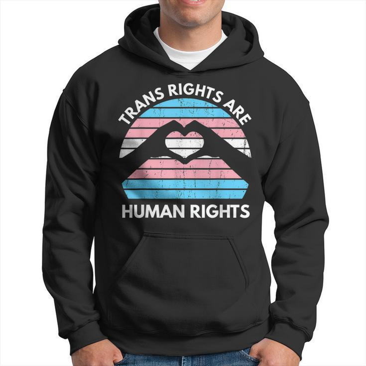 Trans Rights Are Human Rights Lgbqt Transgender Hoodie