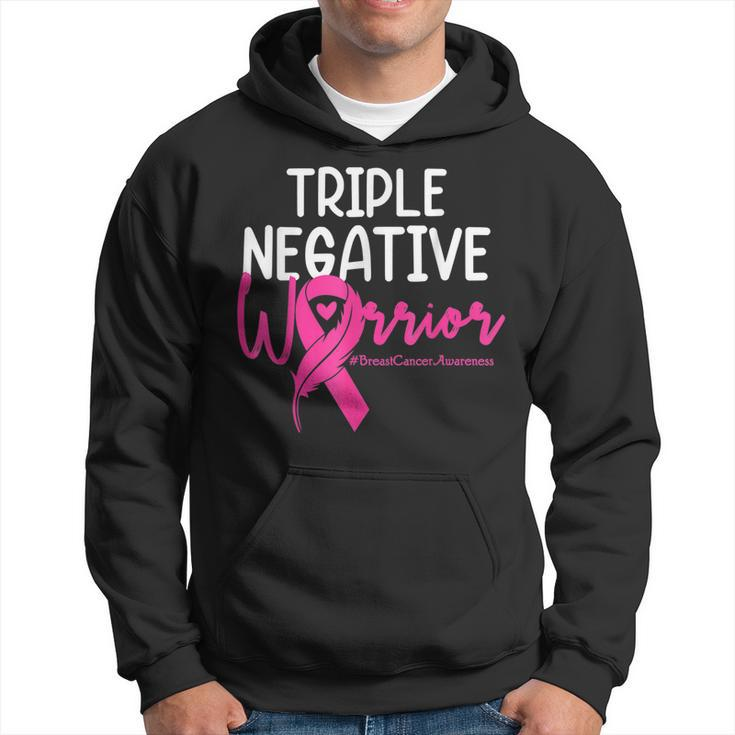 Triple Negative Warrior Pink Ribbon Breast Cancer Awareness  Hoodie