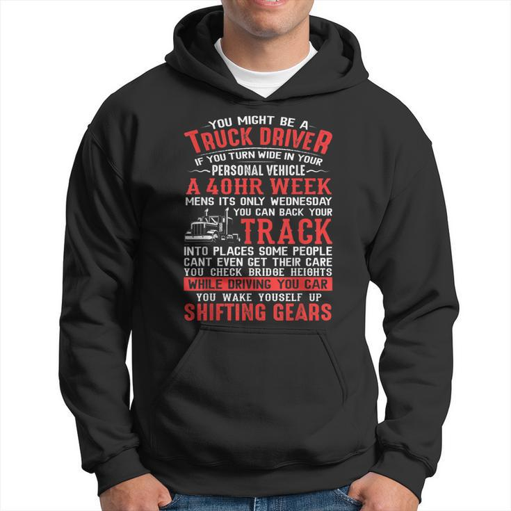 Truck Driver Dad Father Funny Trucker Trucking Dads Mens  Men Hoodie Graphic Print Hooded Sweatshirt
