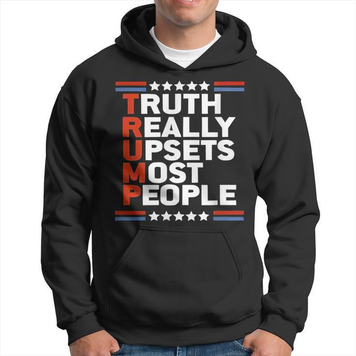 Truth Really Upsets Most People Trump 2024  Men Hoodie Graphic Print Hooded Sweatshirt