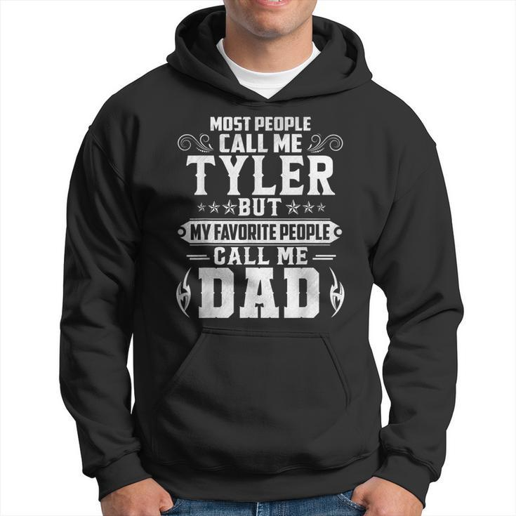 Tyler - Name Funny Fathers Day Personalized Men Dad  Hoodie