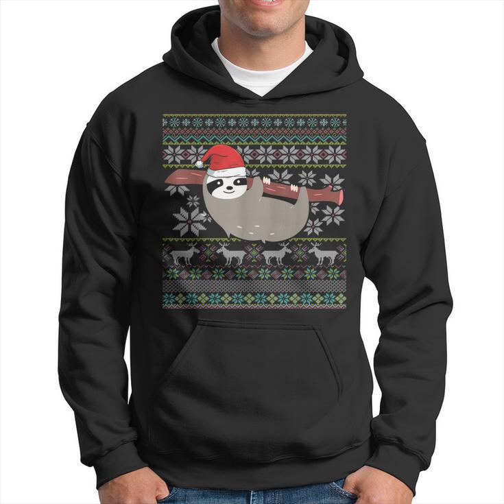 Ugly Christmas Sloth V2 Men Hoodie Graphic Print Hooded Sweatshirt