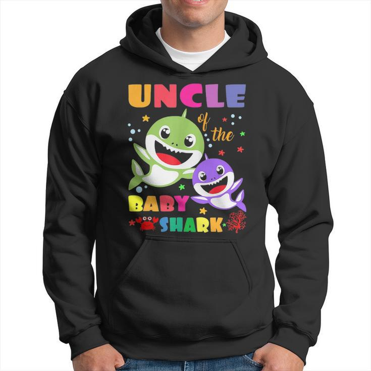 Uncle Of The Baby Shark Birthday Uncle Shark Hoodie