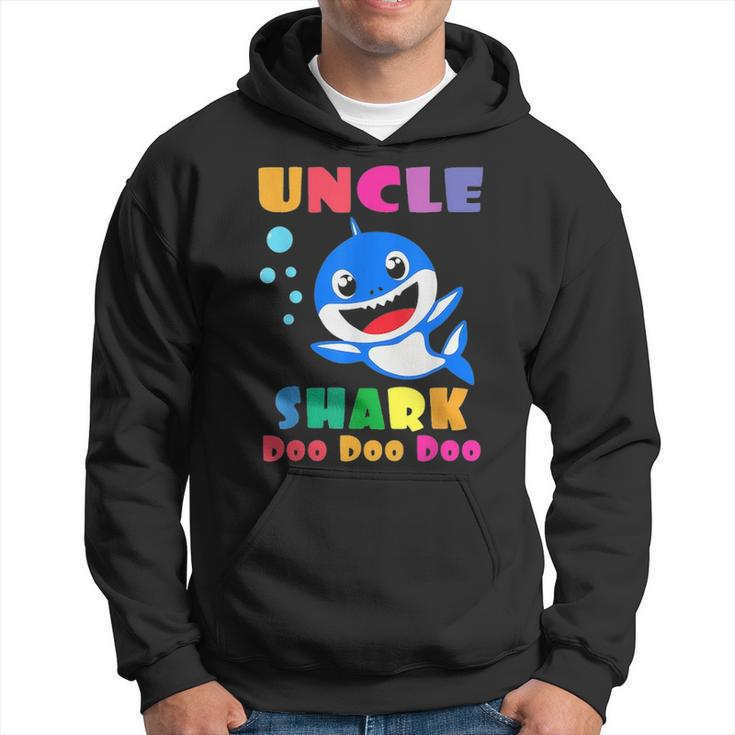 Uncle Shark  Funny Fathers Day Gift For Mens Dad Hoodie