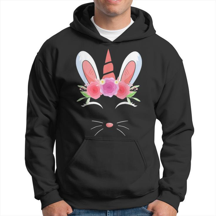 Unicorn Face Rabbit Egg Bunny Lover Gift Happy Easter Day Hoodie