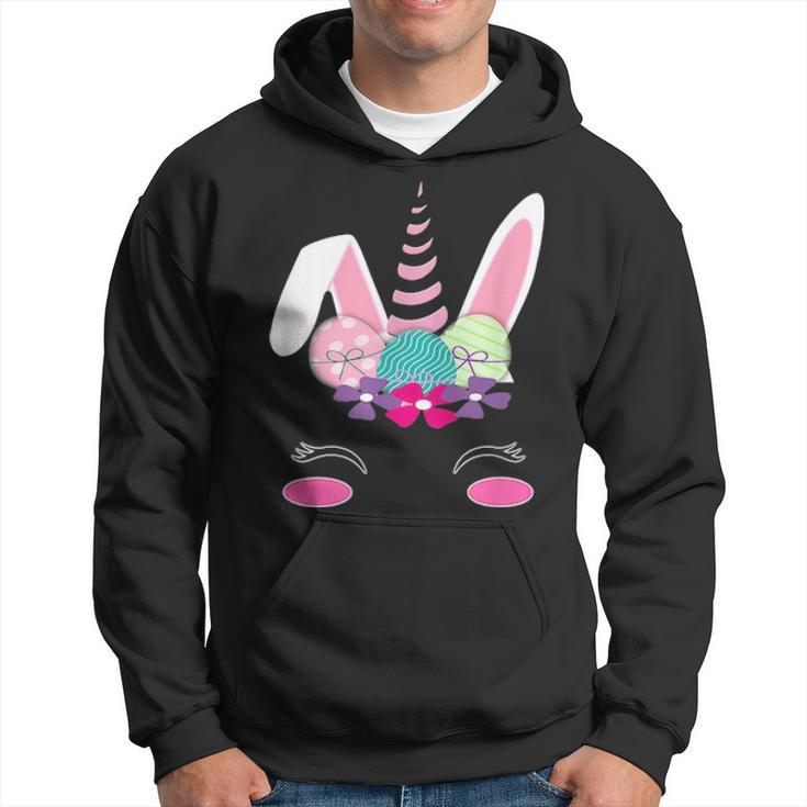 Unicorn Face Rabbit Egg Bunny Lover Gift Happy Easter Day V2 Hoodie